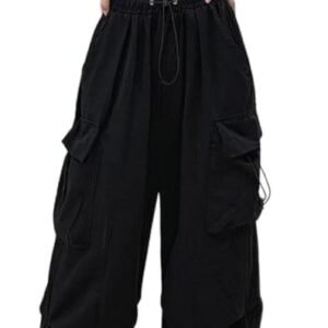 Pants Women Baggy Parachute Pants Woman Mutil Pockets Loose Fit  Casual Pants for Women