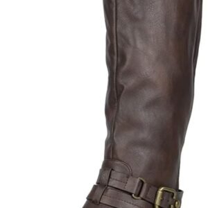 Women's Knee High Boots, Buckle Riding Boots