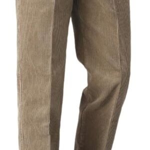 Men's Classic Fit Corduroy Dress Pants, High Waist Pleated