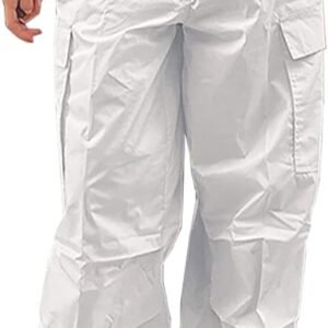 Parachute Pants for Women Elastic Waistline Drawstring  Pants with Pockets Casual Hiking Pants