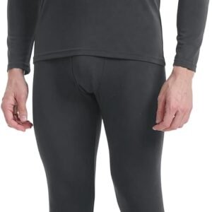 Men's Thermal Underwear with Soft Fleece Lined Base Layer Cold Weather Top Bottom Gift Set