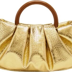 Women's Ruched Small Handbag Clutch Purse Dumpling Pouch Bag