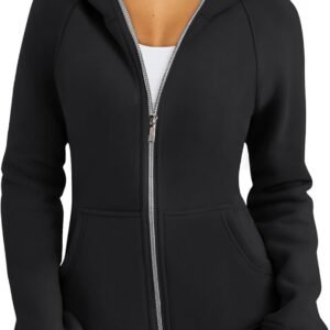 Womens Zip Up Hoodies Fleece Jackets Oversized Sweatshirts Fall Fashion Outfits Sweaters Winter Clothes