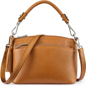 Small Genuine Leather Top Handle Handbags for Women Shoulder Bag Crossbody