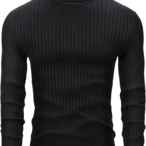 Men's Turtleneck Sweater Slim Fit Turtle Neck Sweater for Men Long Sleeve Pullover Sweater Thermal Sweater