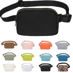 Waist Pack for Running Fanny Pack for Women and Men Gift Crossbody Belt Bag Bum Bag with Adjustable Strap for Sports for Men and Women Black