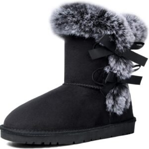 Women Snow Boots Classic Mid-calf Fur Lining Fashion Winter Boots