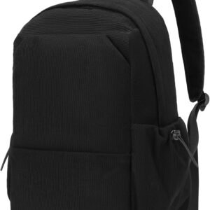 Laptop Backpack for Women and Men, Waterproof Lightweight Travel Daily Rucksack Casual 15.6 inches Computer Bags for , Black Corduroy