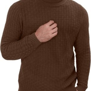 Mens Sweater Pullover Long Sleeve Knitted Polo Shirts Casual Winter Sweater Hoodies