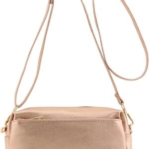 Triple Zip Small Crossbody Bag