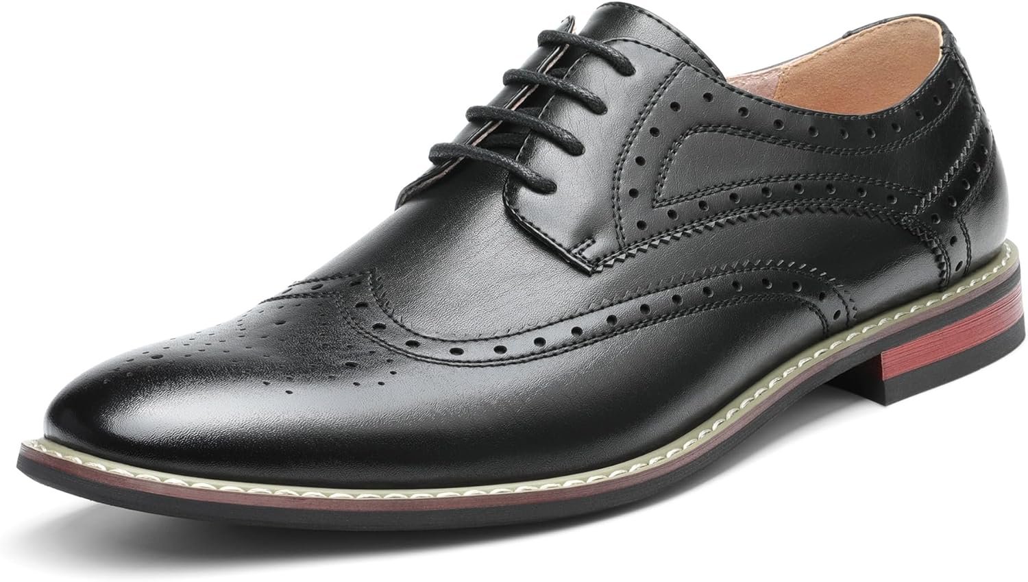 men Classic Modern Oxford Wingtip Lace Dress Shoes