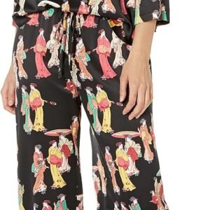 Women's Geisha-Printed Satin  Pj Length 25" Inseam 26"