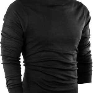 Turtleneck Men Slim Fit UPF 50+ Lightweight Pullover Sweater Long Sleeves Top