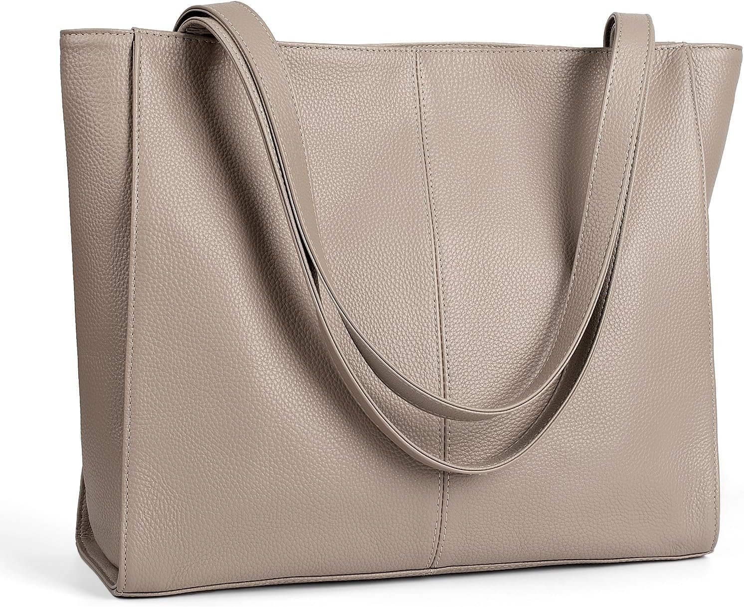 Genuine Leather Tote Bag for Women Work, Women's Leather Shoulder Bags s Satchel Handbags with Laptop Coartment