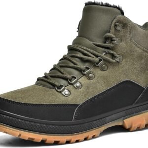 Men's Snow Boots Lightweight Waterproof Winter Boots Fur Lined Anti-slip Cold Weather Shoes