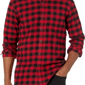 Men's Flannel Shirts Long Sleeve, Slim-Fit Button Down Plaid
