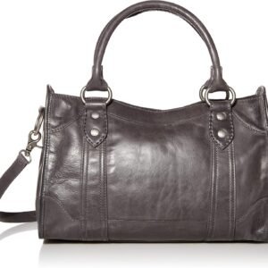Zip Satchel Leather Handbag