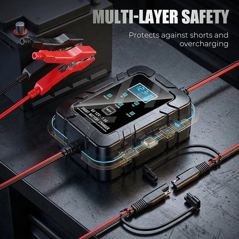 1.5A 6V 12V Automatic Battery Charger