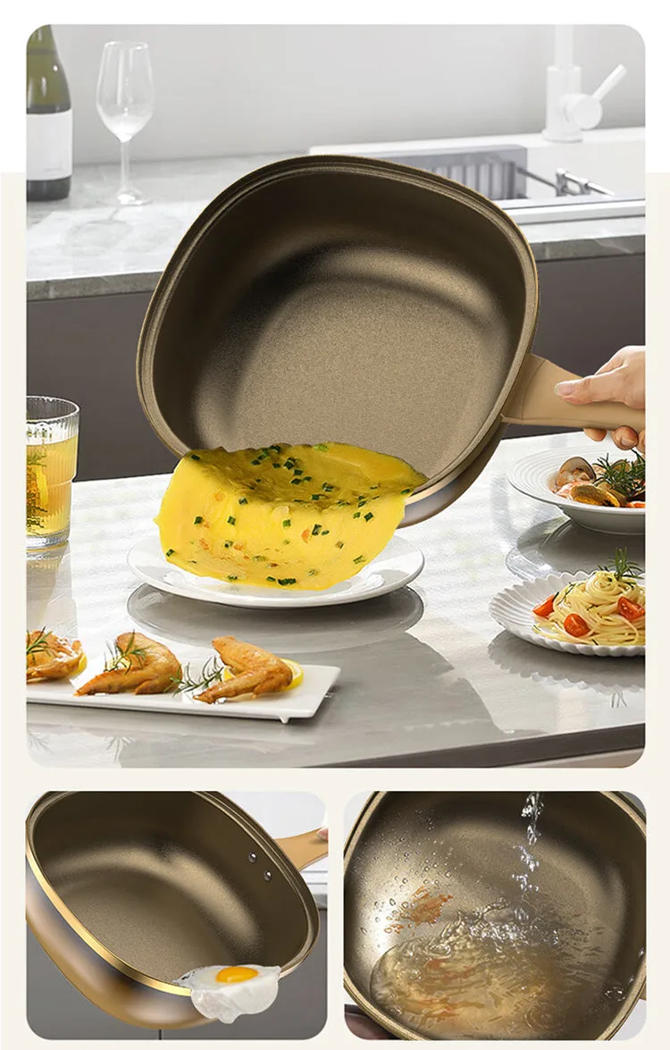12in Titanium Alloy Non-Stick Pot with Lid