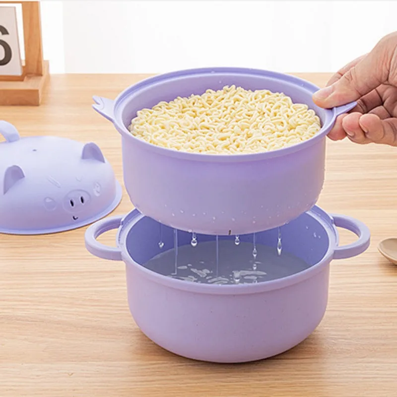 1300ml Instant Noodle Bowl Set with Lid & Cutlery