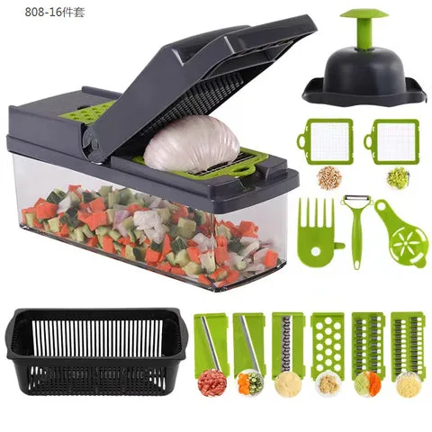 16-Piece Multi-Function Vegetable Cutter