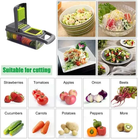 16-Piece Multi-Function Vegetable Cutter