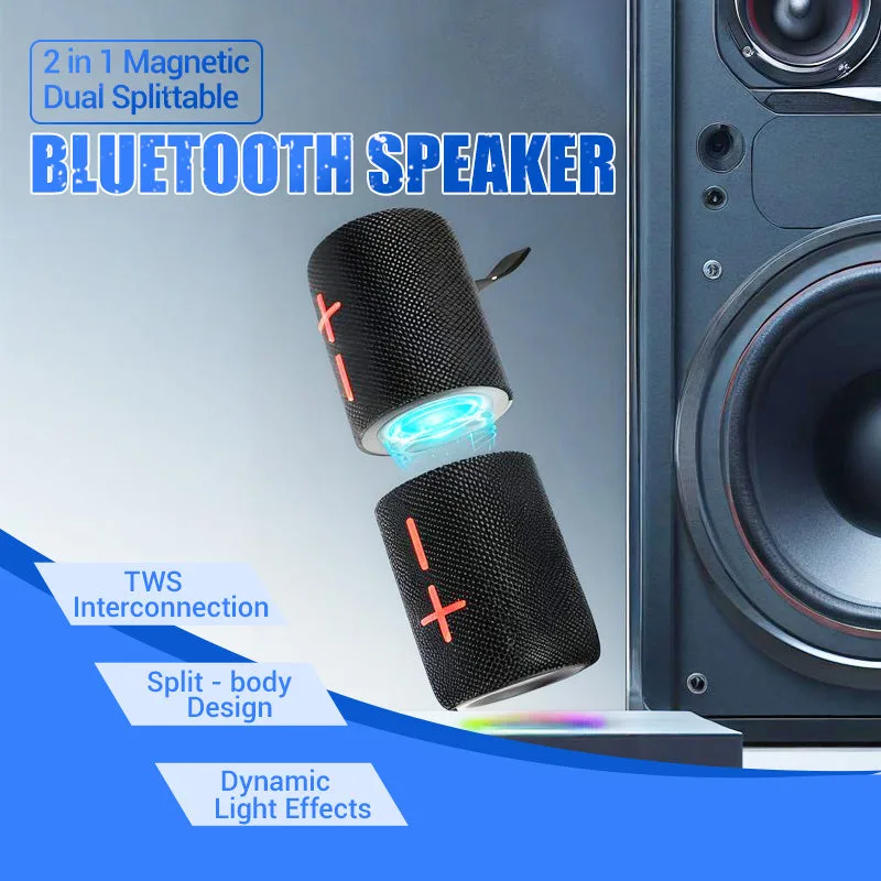 2 in 1 Magnetic Dual Splittable Bluetooth Speaker