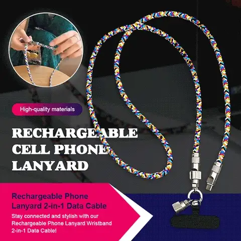 2-in-1 Phone Lanyard Charging Cable