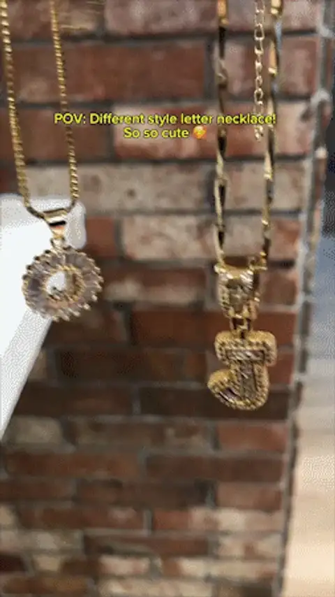 2-Pack Initial Letter Pendant Necklaces