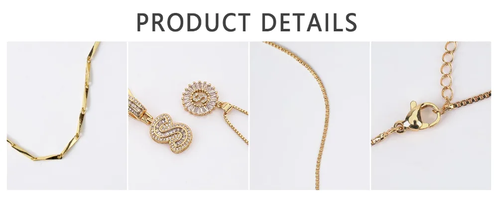 2-Pack Initial Letter Pendant Necklaces