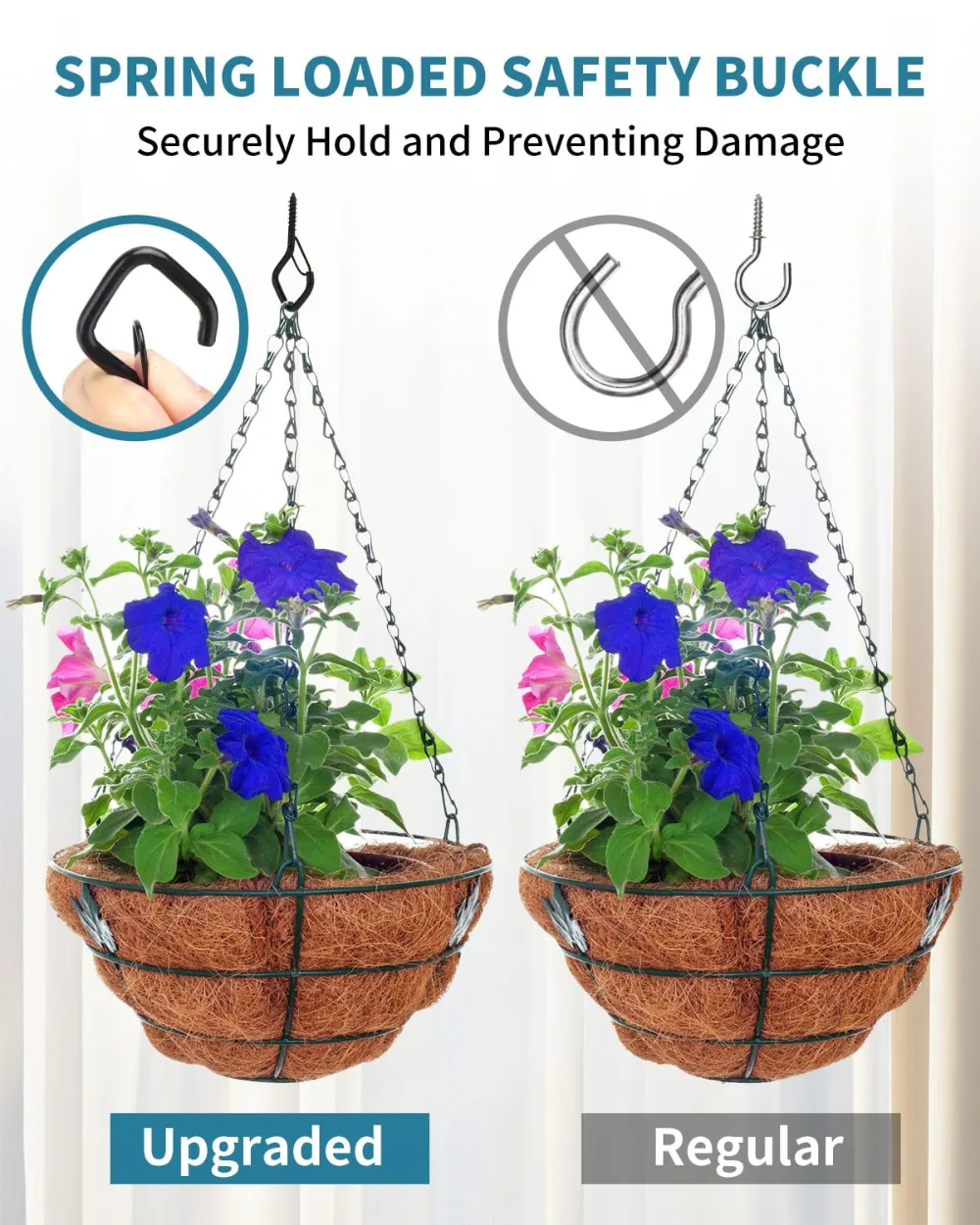 20Pcs Square Snap Clips Hooks