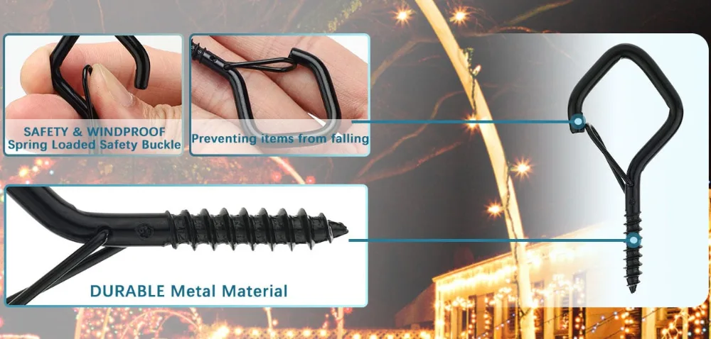 20Pcs Square Snap Clips Hooks