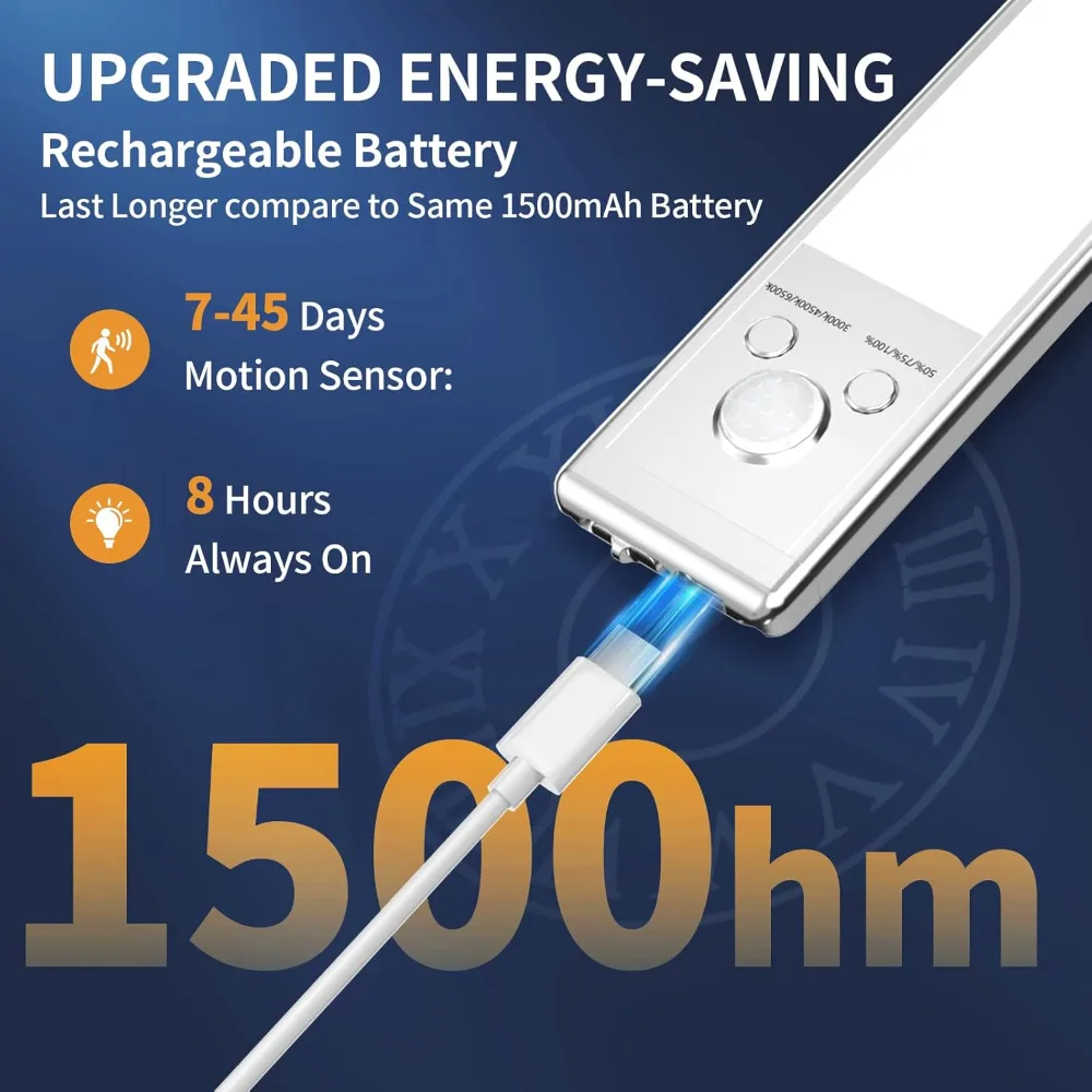 3-Color Magnetic Rechargeable LED Sensor Lights