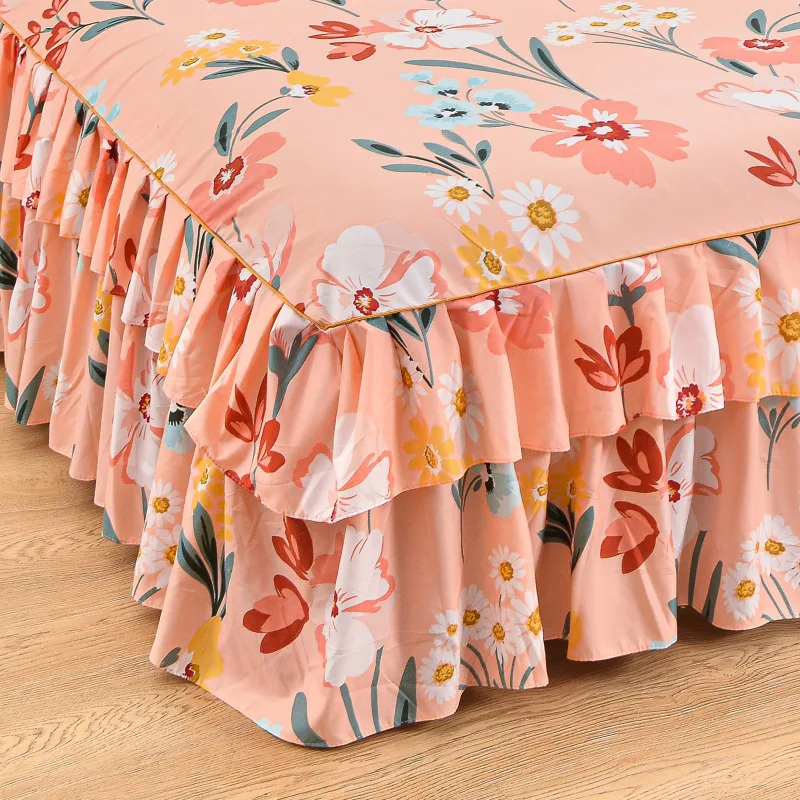 3-Piece Ruffled Bed Skirt Set