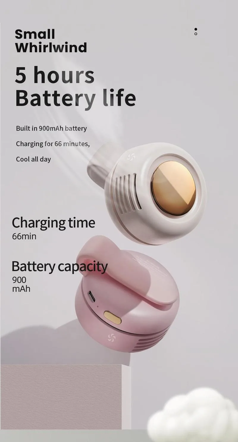 360° Rotatable Portable Mini Clip-on Fan
