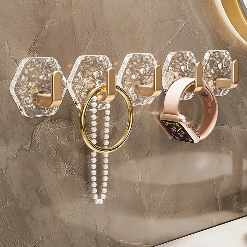 5PCS Punch-Free Ripple Wall Adhesive Hooks