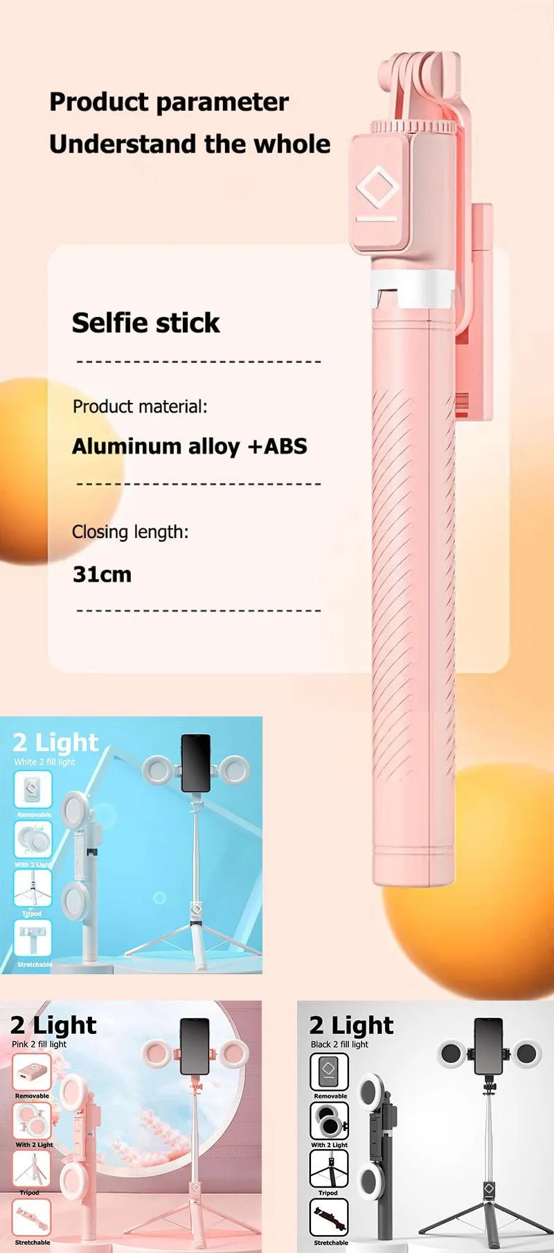 6-in-1 Bluetooth Selfie Stick