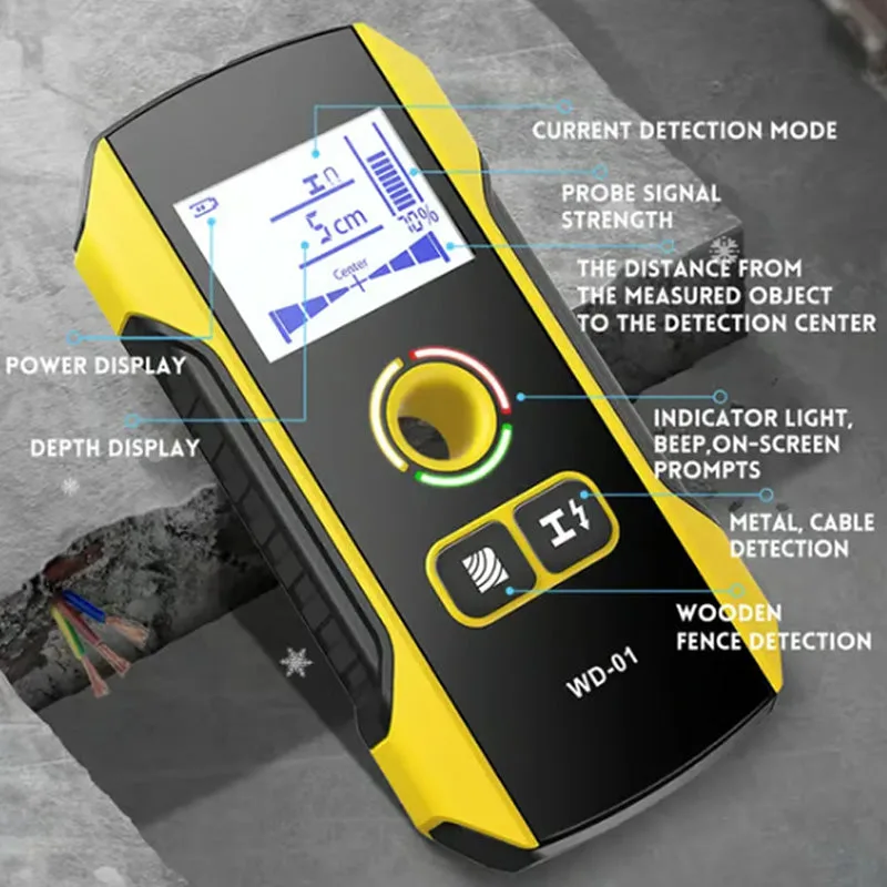 6-in-1 Metal Detector Stud Scanner