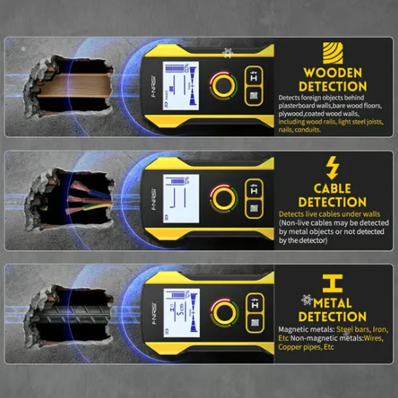 6-in-1 Metal Detector Stud Scanner