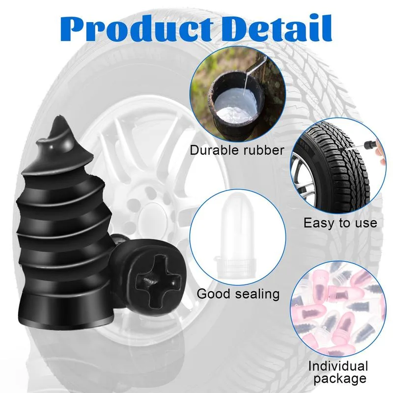 60PCS Tire Repair Rubber Nails Kit with 2 Sizes