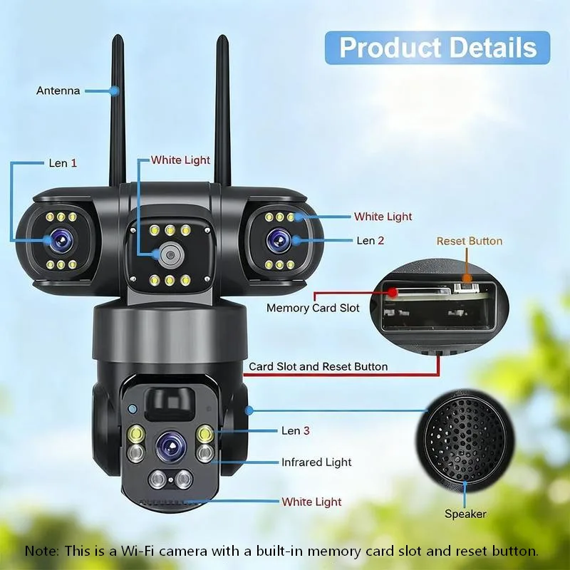 6K 9MP Outdoor Wi-Fi Security Camera