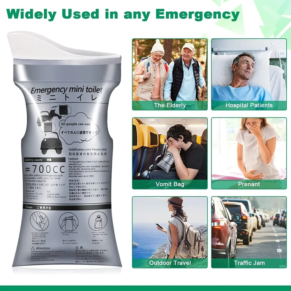 700ML Portable Travel Pee Bags