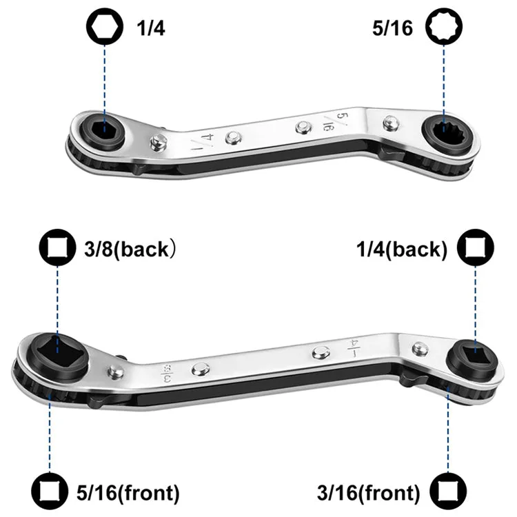 AC Wrench 2-Piece Kit with Hex Bits