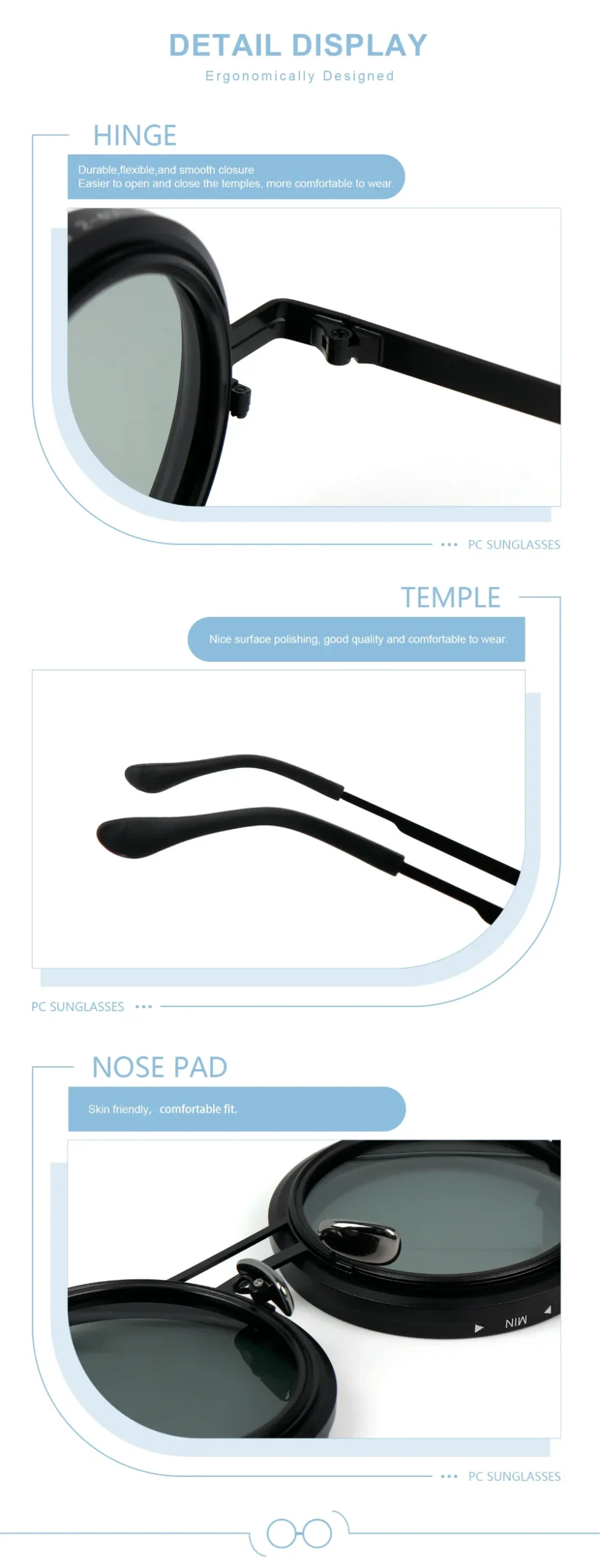 Adjustable Tint Polarized Round Sunglasses