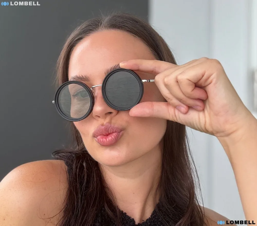 Adjustable Tint Polarized Round Sunglasses