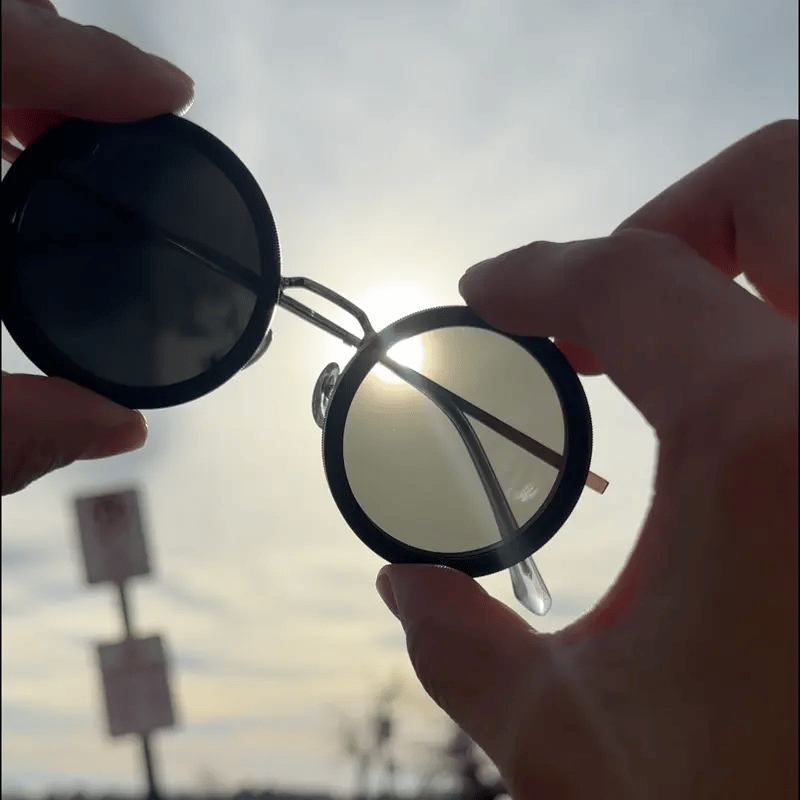 Adjustable Tint Polarized Round Sunglasses