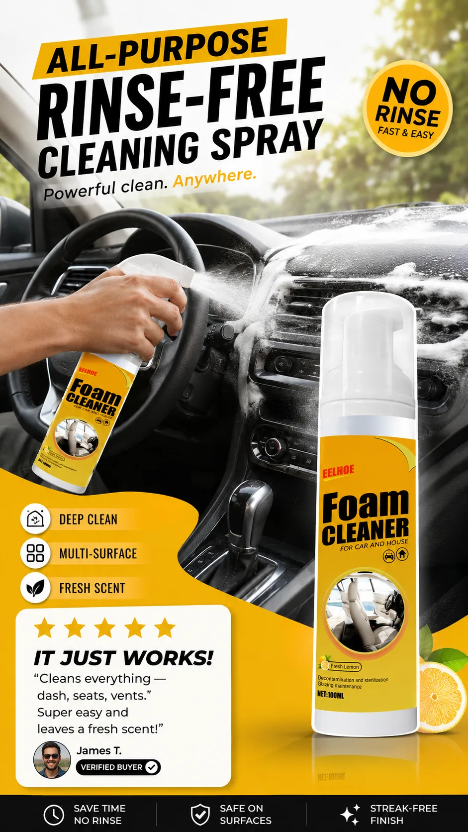 All-Purpose Rinse-Free Cleaning Spray