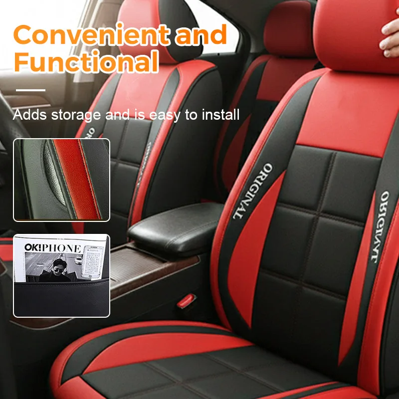 All-Season Full-Coverage Leather Car Seat Cover