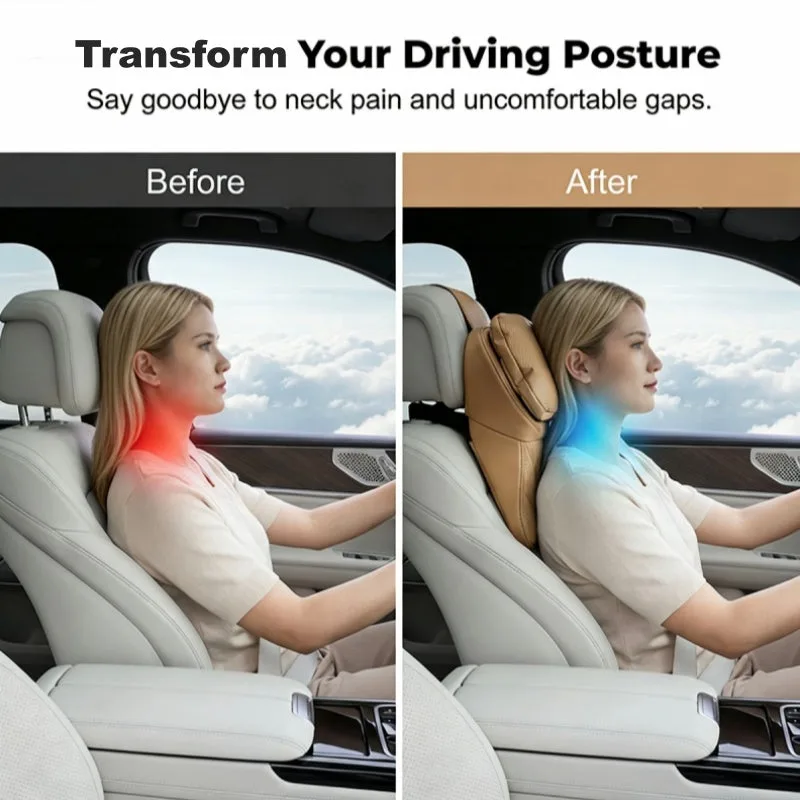 PU Leather Car Neck Pillow