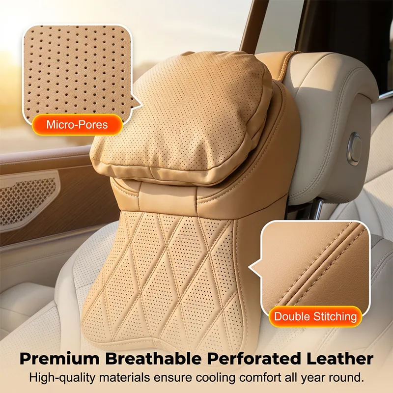 PU Leather Car Neck Pillow